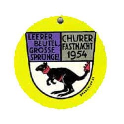 1954 - Leerer Beutel, grosse Sprünge. Etwa kein besonders komischer Steinbock, sondern zur Abwechslung einmal ein Känguru, Otto Braschler  