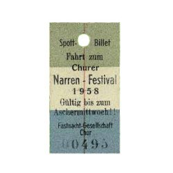 1958 - Spott-Billet zum Narren Festival